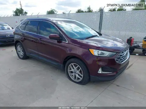 2FMPK3J9XMBA02782 — 2021 Ford EDGE, უკანა ნაწილი, ფოტოები შეკეთებამდე