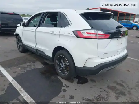 2FMPK3J93MBA23408 — 2021 Ford EDGE, photo 3 from IAAI, Front end