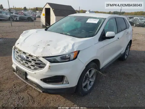2FMPK4J92MBA58043 — 2021 Ford EDGE, foto 2 de IAAI, Vuelco