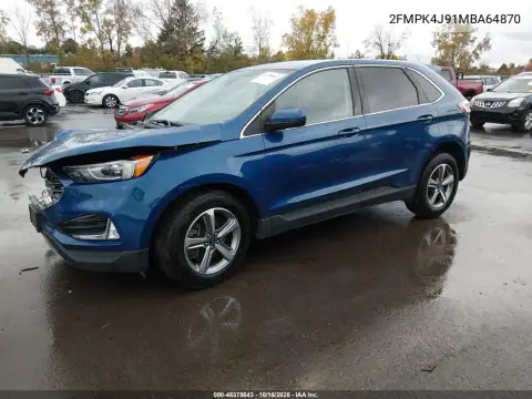 2FMPK4J91MBA64870 — 2021 Ford EDGE, photo 2 from IAAI, Right front