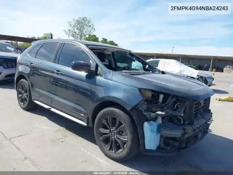 2FMPK4G94NBA24243 — 2022 Ford EDGE, Передня частина, фото до ремонту