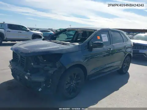 2FMPK4G94NBA24243 — 2022 Ford EDGE, ფოტო 3, IAAI, წინა ნაწილი