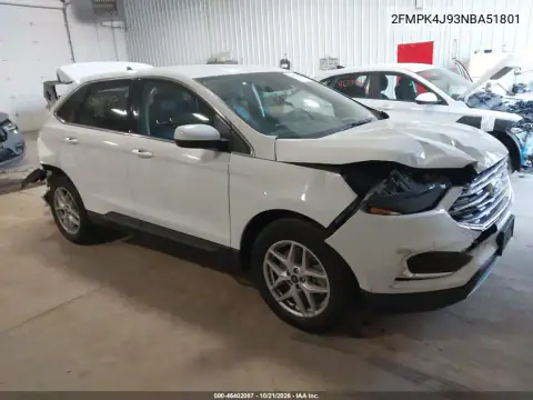 2FMPK4J93NBA51801 — 2022 Ford EDGE, Передня й задня частини, фото до ремонту