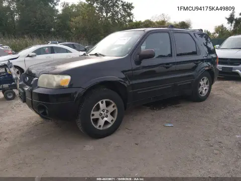 2005 Ford Escape Limited VIN 1FMCU94175KA49809 фото 3