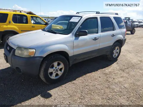 2007 Ford Escape Xlt/Xlt Sport VIN 1FMYU93167KA21767 фото 2
