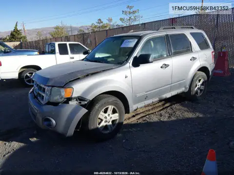 1FMCU59H58KB43352 — 2008 Ford Escape, photo 2 from IAAI 23.10.2026, Front end