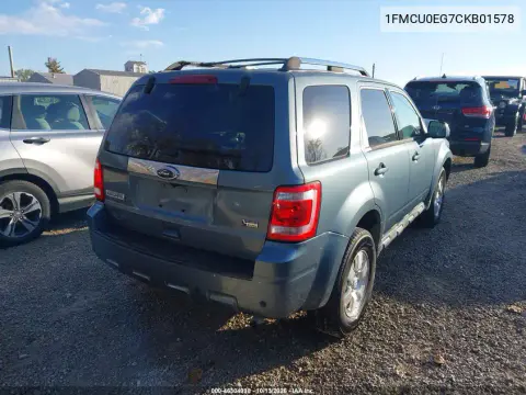 2012 Ford Escape Limited VIN 1FMCU0EG7CKB01578 фото 4