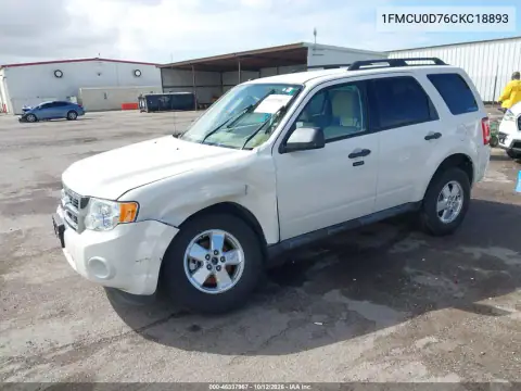 1FMCU0D76CKC18893 — 2012 Ford Escape, foto 2 de IAAI, Delantera izquierda