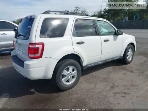 1FMCU0D76CKC18893 — 2012 Ford Escape, foto 4 de IAAI, Delantera izquierda
