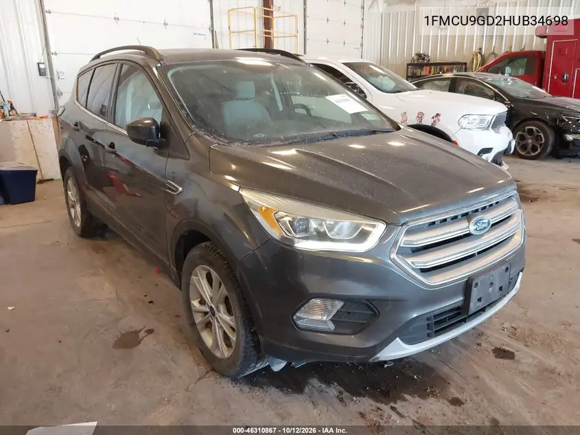 1FMCU9GD2HUB34698 — 2017 Ford Escape, photo 2 from IAAI 20.10.2026, Normal wear