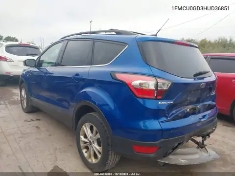 1FMCU0GD3HUD36851 — 2017 Ford Escape, წინა და უკანა ნაწილი, ფოტოები შეკეთებამდე