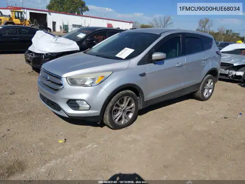 1FMCU9GD0HUE68034 — 2017 Ford Escape, фото 3 с аукциона IAAI, Передняя часть справа