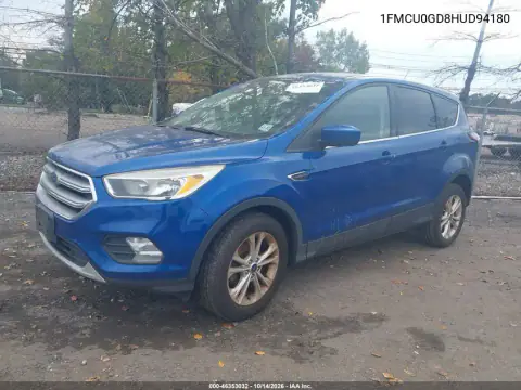 1FMCU0GD8HUD94180 — 2017 Ford Escape, ბუნებრივი ცვეთა, ფოტოები შეკეთებამდე