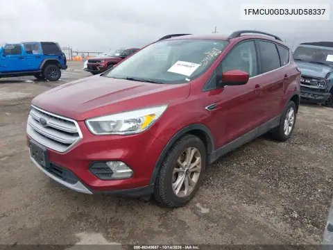 1FMCU0GD3JUD58337 — 2018 Ford Escape, zdjęcie 2 z IAAI, Normalne zużycie