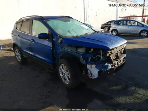 1FMCU9GD7JUD51685 — 2018 Ford Escape, ПЕРЕДНЯЯ ЧАСТЬ, фото до ремонта