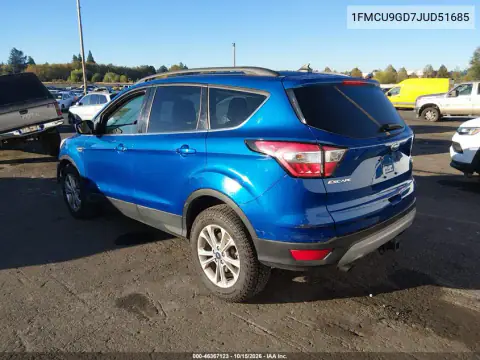 1FMCU9GD7JUD51685 — 2018 Ford Escape, foto 4 de IAAI, Parte delantera