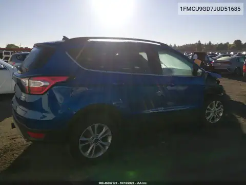 1FMCU9GD7JUD51685 — 2018 Ford Escape, foto 5 de IAAI, Parte delantera
