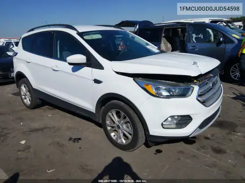 1FMCU0GD0JUD54598 — 2018 Ford Escape, წინა ნაწილი, ფოტოები შეკეთებამდე