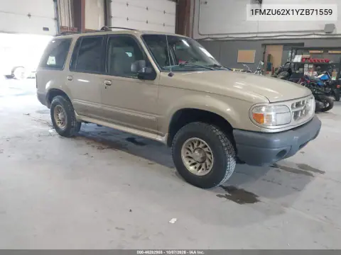 1FMZU62X1YZB71559 — 2000 Ford Explorer, Естественный износ, фото до ремонта