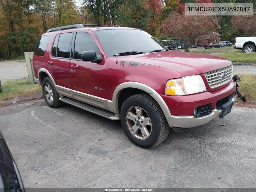 2005 Ford Explorer Eddie Bauer VIN 1FMDU74EX5UA92847 фото 2