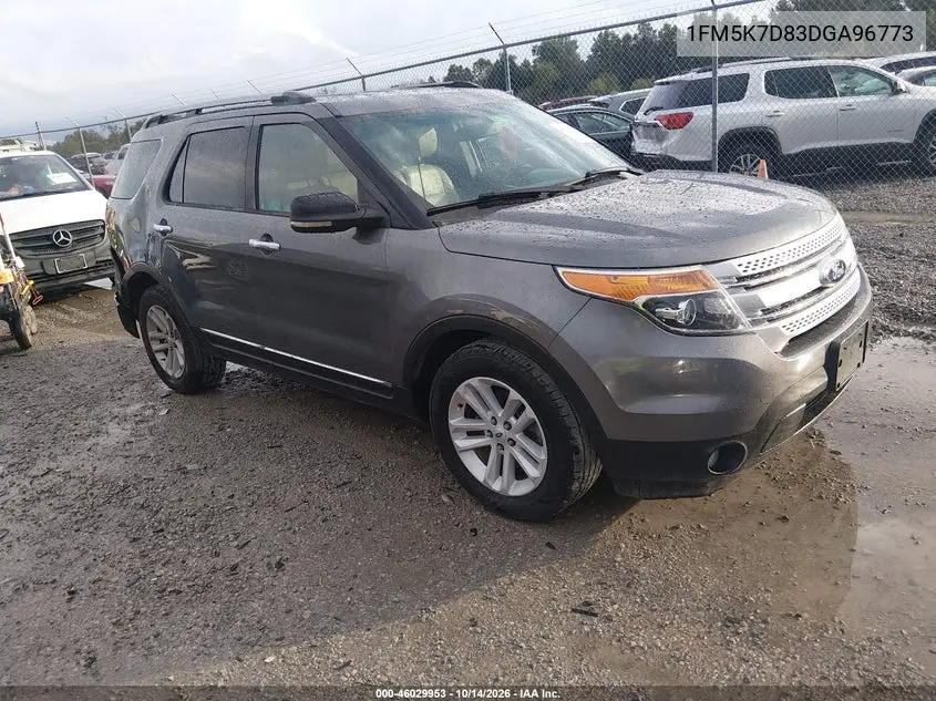 1FM5K7D83DGA96773 — 2013 Ford Explorer, zdjęcie 2 z IAAI, Tył