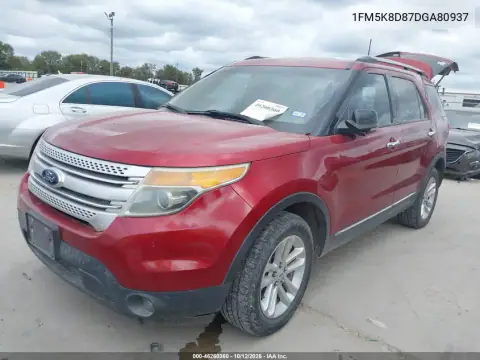 1FM5K8D87DGA80937 — 2013 Ford Explorer, zdjęcie 2 z IAAI, Tył