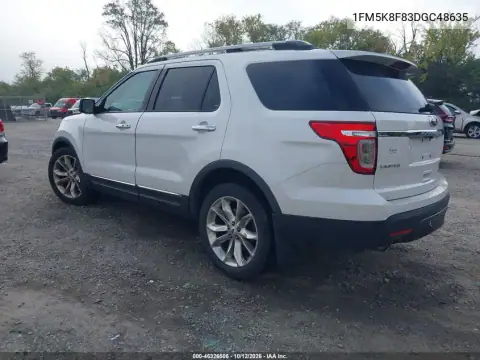 1FM5K8F83DGC48635 — 2013 Ford Explorer, foto 4 de IAAI, Delantera derecha
