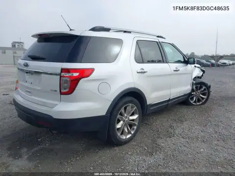 1FM5K8F83DGC48635 — 2013 Ford Explorer, foto 5 de IAAI, Delantera derecha