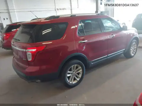 2013 Ford Explorer Xlt VIN 1FM5K8D81DGA13637 фото 5