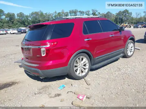1FM5K8D81EGA52133 — 2014 Ford Explorer, photo 5 from IAAI, Left rear