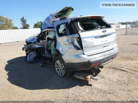 1FM5K7D87EGA96826 — 2014 Ford Explorer, фото 3 з IAAI, Пошкодження з усіх боків