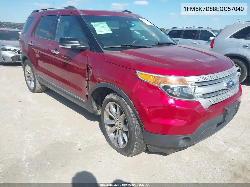 2014 Ford Explorer Xlt VIN 1FM5K7D88EGC57040 фото 2
