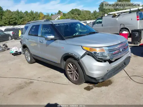 1FM5K8D8XFGA05474 — 2015 Ford Explorer, Front and rear, before-repair photos