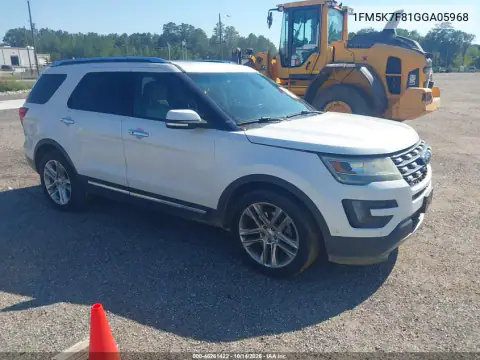 1FM5K7F81GGA05968 — 2016 Ford Explorer, Передняя часть, фото до ремонта
