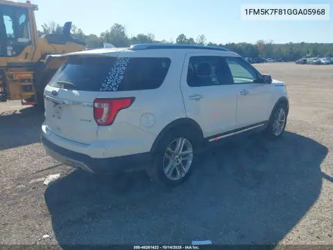 1FM5K7F81GGA05968 — 2016 Ford Explorer, фото 5 с аукциона IAAI, Передняя часть