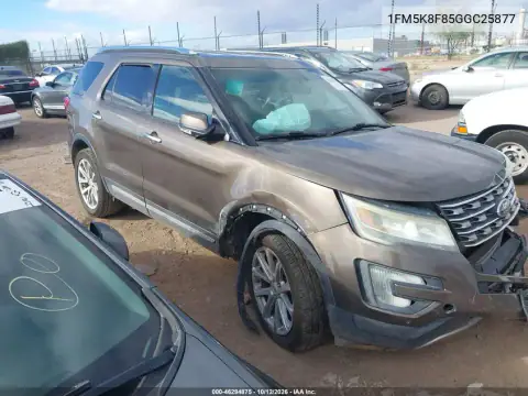 1FM5K8F85GGC25877 — 2016 Ford Explorer, Front end, before-repair photos