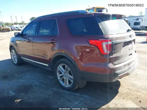 2016 Ford Explorer Xlt VIN 1FM5K8D87GGD18032 фото 4