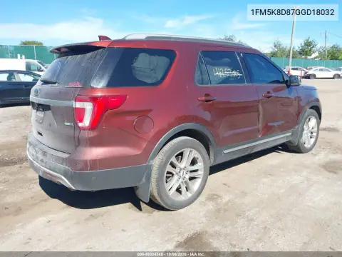 2016 Ford Explorer Xlt VIN 1FM5K8D87GGD18032 фото 5