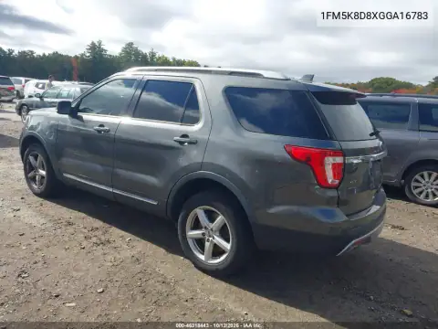 1FM5K8D8XGGA16783 — 2016 Ford Explorer, photo 4 from IAAI 23.10.2026, Normal wear