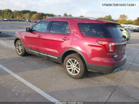 2016 Ford Explorer Xlt VIN 1FM5K7D81GGC16381 фото 4
