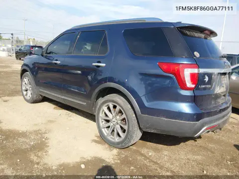 2016 Ford Explorer Limited VIN 1FM5K8F86GGA77111 фото 4