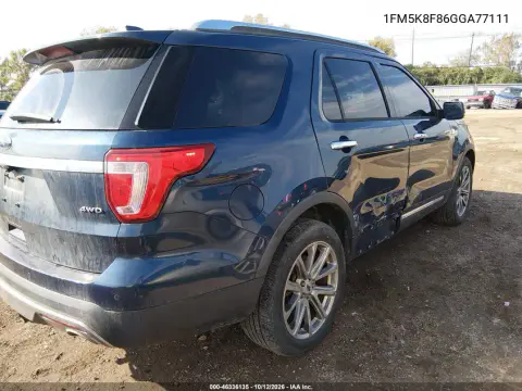 2016 Ford Explorer Limited VIN 1FM5K8F86GGA77111 фото 5