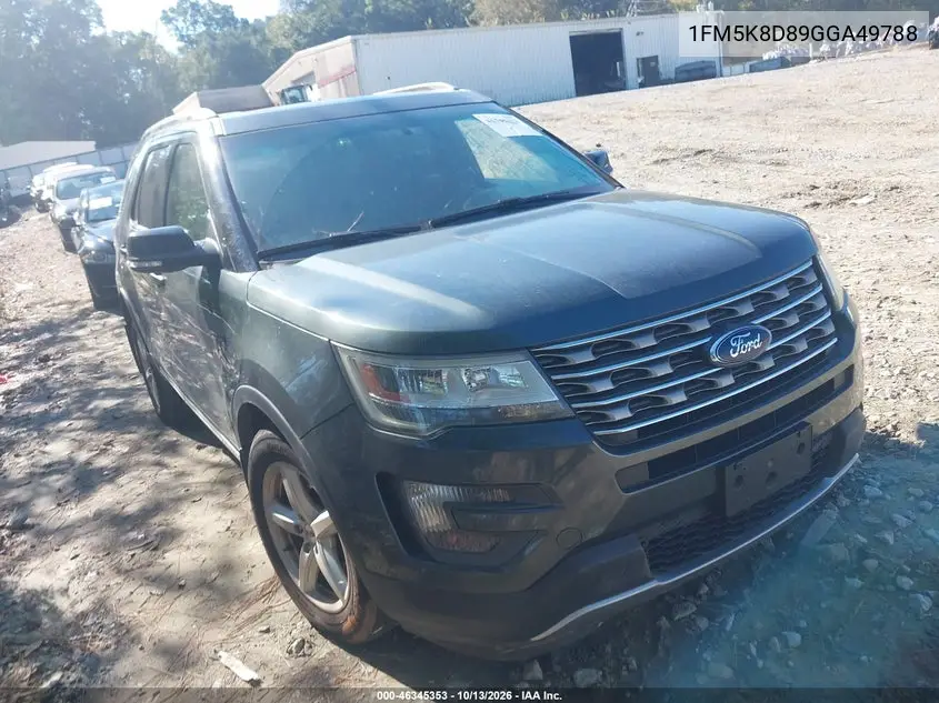 1FM5K8D89GGA49788 — 2016 Ford Explorer, photo 2 from IAAI 27.10.2026, Normal wear