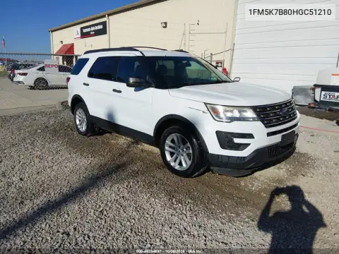 1FM5K7B80HGC51210 — 2017 Ford Explorer, ბუნებრივი ცვეთა, ფოტოები შეკეთებამდე