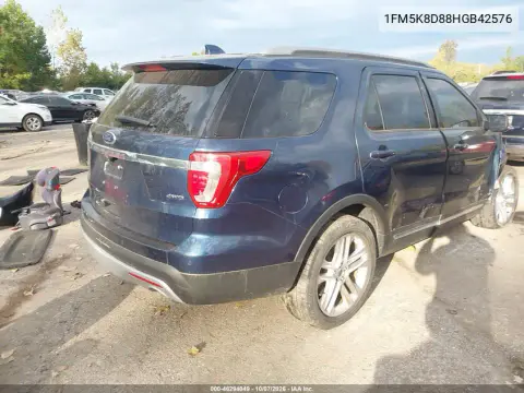 2017 Ford Explorer Xlt VIN 1FM5K8D88HGB42576 фото 4