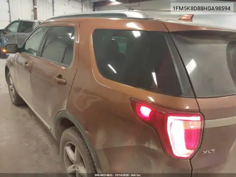 1FM5K8D88HGA98594 — 2017 Ford Explorer, фото 4 з IAAI, Передня частина