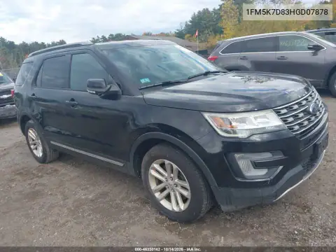 1FM5K7D83HGD07878 — 2017 Ford Explorer, Parte trasera, fotos antes de reparar