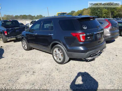 1FM5K7FH0HGD62253 — 2017 Ford Explorer, zdjęcie 4 z IAAI 28.10.2026, Tył
