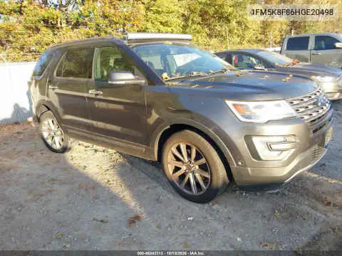 2017 Ford Explorer Limited VIN 1FM5K8F86HGE20498 фото 1