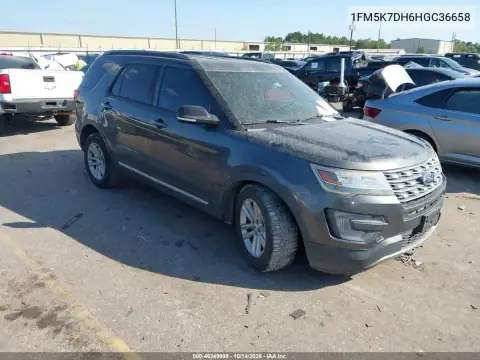 1FM5K7DH6HGC36658 — 2017 Ford Explorer, Parte delantera, fotos antes de reparar